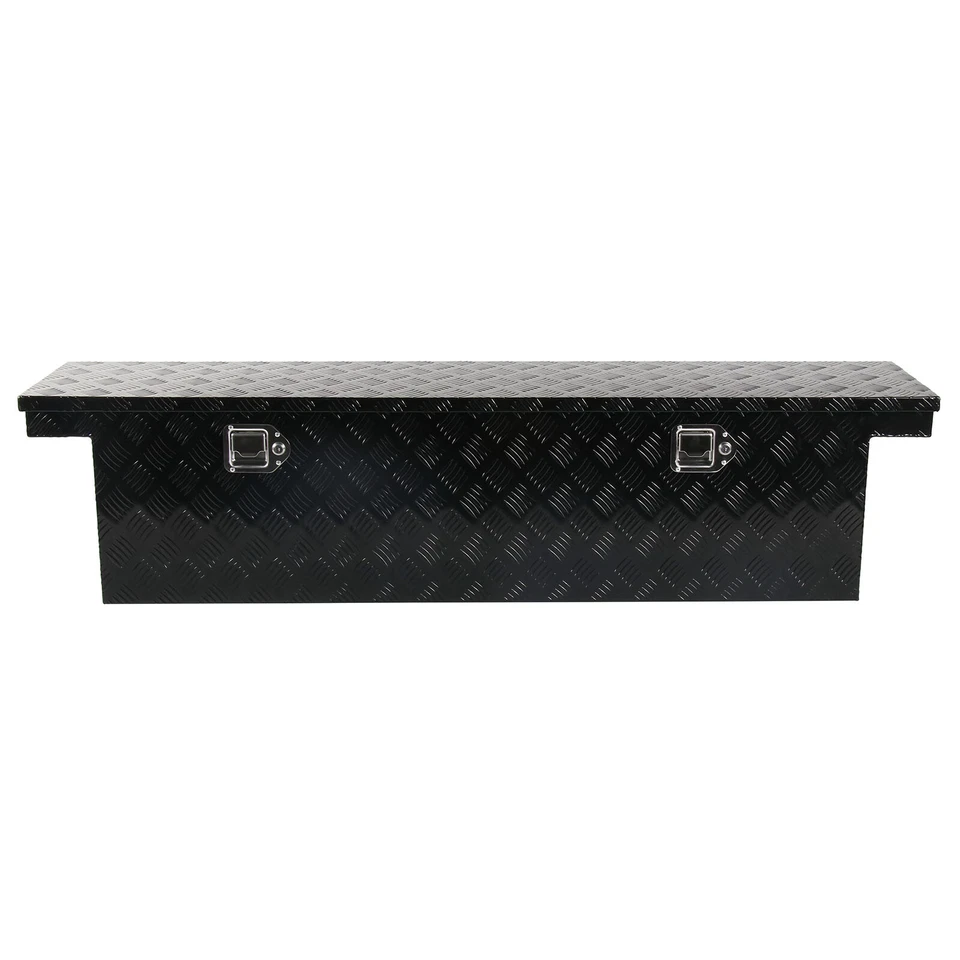 Aluminum 60"X12"X14" Trailer Toolbox Pickup Truck Bed Storage Tool Box +Lock&Key - Image 3 of 4