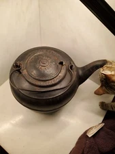 Antique CAST IRON TEA KETTLE 1861 RARE Wagner Griswold Vollrath Lodge Wapak