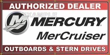 MERCURY MERCRUISER (MODERN STYLE) OUTBOARDS AND STERN DRIVES SIGN REMAKE BANNER