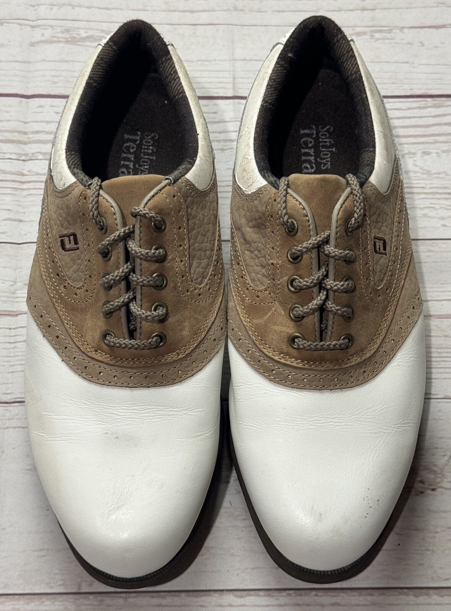 Footjoy Vintage White & Brown Saddle Oxford Round Toe  display picture 2