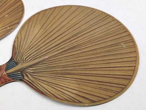 Chas H Becker Funeral Director Allentown PA Advertising Pair Of Fans 1940's - Picture 7 of 7