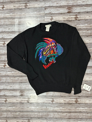 Kansai Yamamoto O2 eagle embroidered sweater sz S NWT vintage Y2K