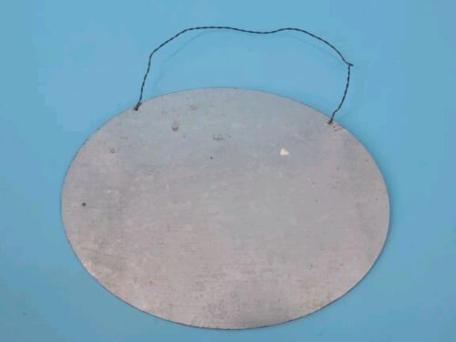 Rustic Metal Sign Super Heros Need To Take Baths Oval Hanging Red - Picture 2 of 11