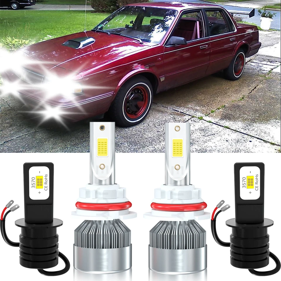 4x Bombilla LED Combo Luz Antiniebla 6000K Blanco Para Plymouth Acclaim 1989-1991 Foto 2 de 4