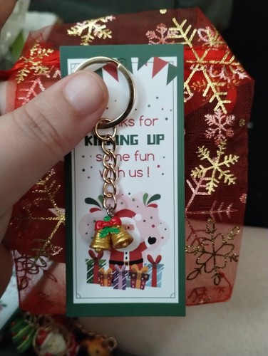 Christmas Keychain Acrylic 3D Designs with a bag & thank you note - Picture 10 of 29