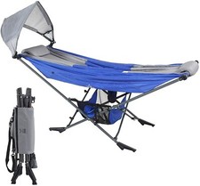 Portable Outdoor Hammock Garden Home Travel Folding Camping Swing with Stand