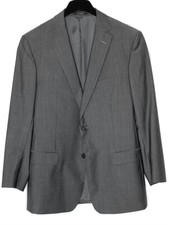 Z ZEGNA Gray Pin-Stripe City Wool Rayon Blazer Suit Coat Jacket 50R  40R Formal