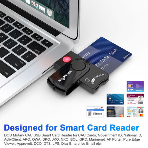 USB Smart Card Reader Sim Card Reader ID Card lesegeraet ATM Reader UK - Picture 4 of 9