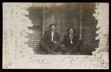 MARION WI Wisconsin c1908 RP Removal of Safe from Old Bank