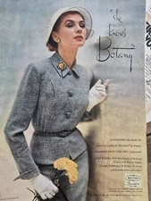1953 Women's Handmacher Botany Granaire fabric suit fashion vintage ad