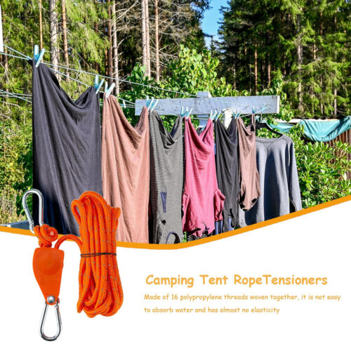 Camping Ratchet Pulley Tent Guide Rope Adjustable Guy Lines Tensioner Tie Down - Picture 8 of 18