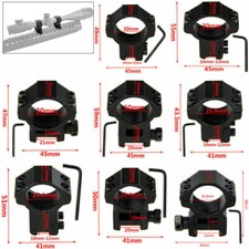 2X Montage 25.4mm bis 30mm Zielfernrohr Ringe für 11 - 20mm Prismenschiene Jagd 