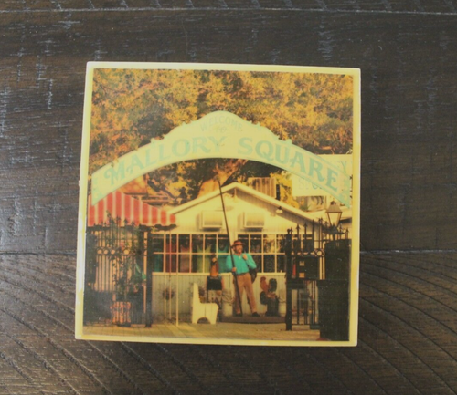 4.25" Square Tile Trivet Signed West Ward Key West, FL Mallory Square - Picture 4 of 4