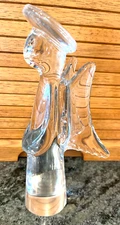 Vintage  Toscany Collection Over 24% Lead CRYSTAL ANGEL  9” Tall Figurine Clear