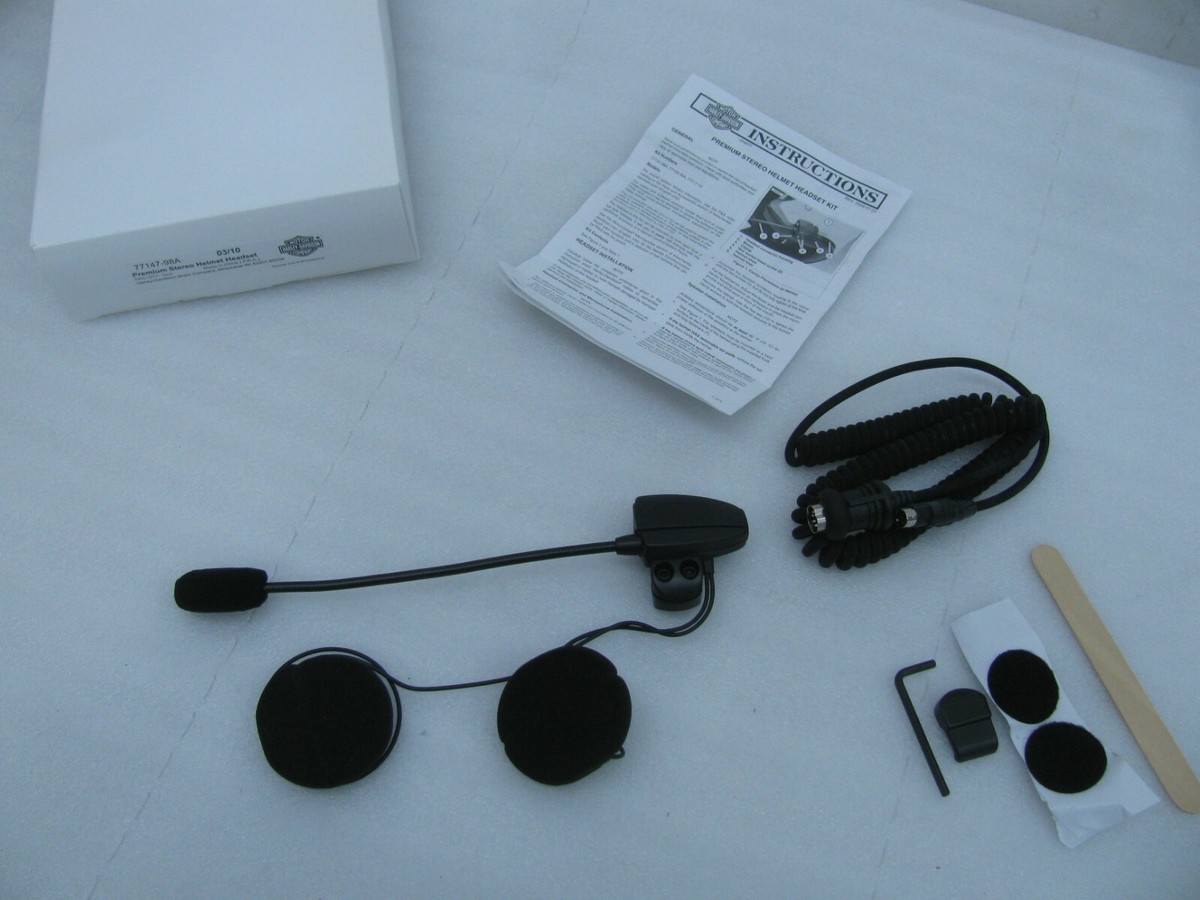 New Harley Davidson Premium Stereo Helmet Headset 77147-98A