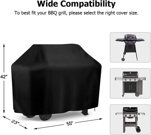 iCOVER 55/58/60/65/70 pollici copertura griglia a gas per barbecue, poliestere Oxford leggero - Foto 7 di 11