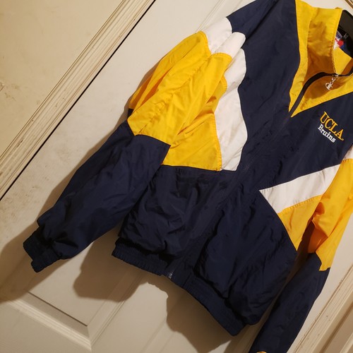 UCLA Bruins Jacket Mens XL Blue Gold Full Zip 90s Colorblock NCAA Champion Y2K - Picture 9 of 20