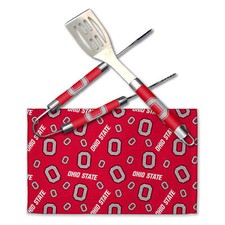 Northwest NCAA Ohio State Buckeyes Scatter Print 3 Piece BBQ Grill Set