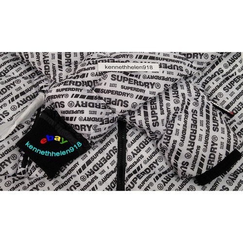SUPERDRY STREET LINE PUFFER JACKET CAPPOTTO BIANCO AOP UOMO TAGLIA XL - Foto 9 di 14