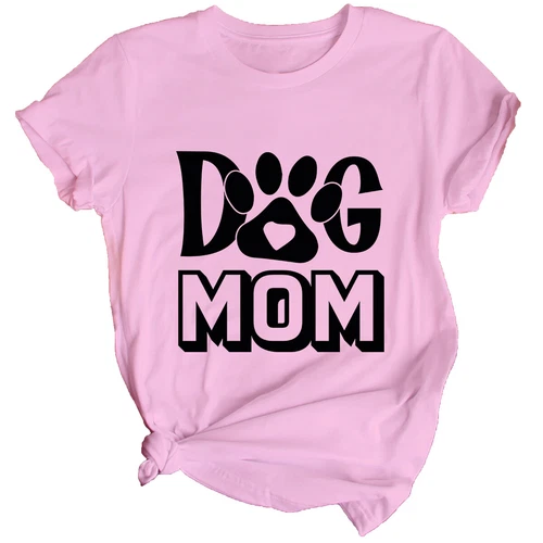 Womens Dog Paw Mothers Day T-Shirt Top Funny Mama Mom Cute Gift Idea #MD