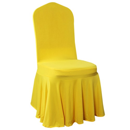 Fundas elásticas para silla de comedor falda larga funda para fiesta boda cena banquete - Imagen 7 de 26