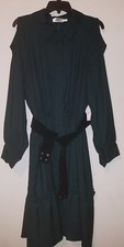 NWT Eliza J Women's Plus Size Cold-Shoulder Shirt dress Green sz 22W
