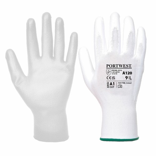 12 x gants de travail à faire soi-même en nylon PU coloré revêtu de paume Portwest A120 - Photo 5 sur 13