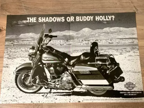 HARLEY DAVIDSON ROAD KING ORIGINAL RAHMENBAR WANDKUNST MOTORRAD FAHRRAD AUTO WERBUNG