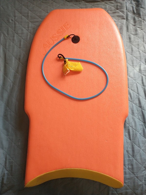 Vintage Aussie Morey Boogie Board BodyBoard  Wedge Orange Surf Collectibles 