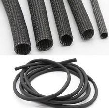 Fibreglass Fire Sleeve 600℃ HIGH TEMP Wire Cable Insulating Tube Φ1~40mm Black