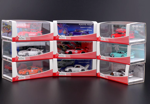 FuelMe 1:64 Harz Auto Modell Porsche 911 993 RWB weiß Hochheckflügel - Bild 5 von 5