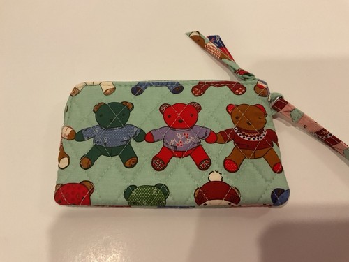 Gently Used~ Vera Bradley Toasty Teddies Wristlet - Picture 2 of 15