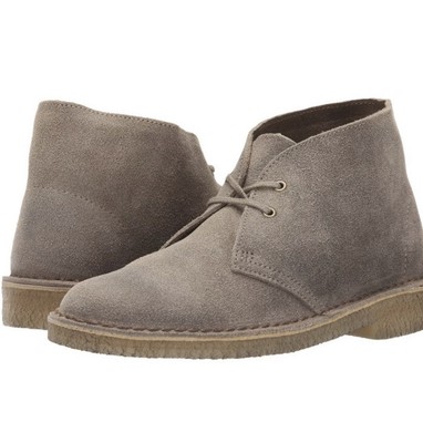 gray clarks wallabees