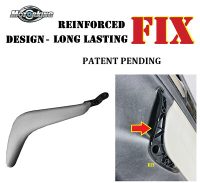 UPGRADED For 98-2003 MB CLK320 CLK55 AMG Right DOOR HANDLE PULLER & COVER Gray