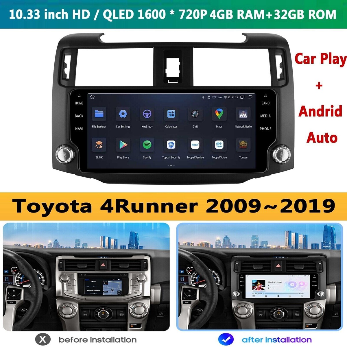 トヨタ（2014〜2019年）向けのCarPlay/Android Auto Toyota Wireless Carplay Android Auto 2014-2019 Touch2