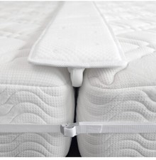 Puente de cama con cubierta lavable extraíble, convertidor de cama doble a king de 10" de ancho...