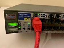 HP ProCurve 2650-PWR J8165A 48 Port PoE Ethernet Switch+Ears + Lifetime Warranty