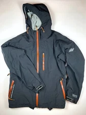 Eastern Mountain Sports Gore Tex Jacket Mens S Black Full Zip Waterproof Hooded