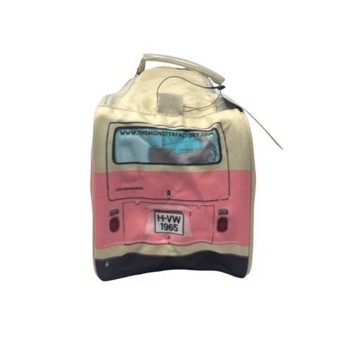 The Monster Factory 1965 VW Pink Bus Van Canvas Toiletry Wash Bag Volkswagen NWT - Picture 4 of 11