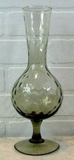 Vintage MCM SMOKE Optic Panel Mid Century Modern Vase 12" W/ ORIGINAL STICKER