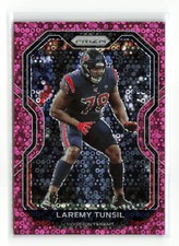LAREMY TUNSIL #81 /15 PINK SSP 2020 PANINI PRIZM TEXANS NO HUDDLE DISCO