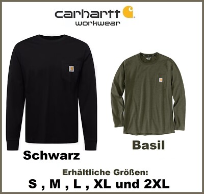 CARHARTT WORKWEAR TK4617 Long Sleeve Shirt Langarm T-Shirt schwarz  basil 104617
