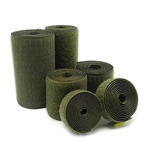 2-10cm Width Olive no Adhesive Hook Loop Fastener Tape For Sewing Magic Tape - Imagen 7 de 24