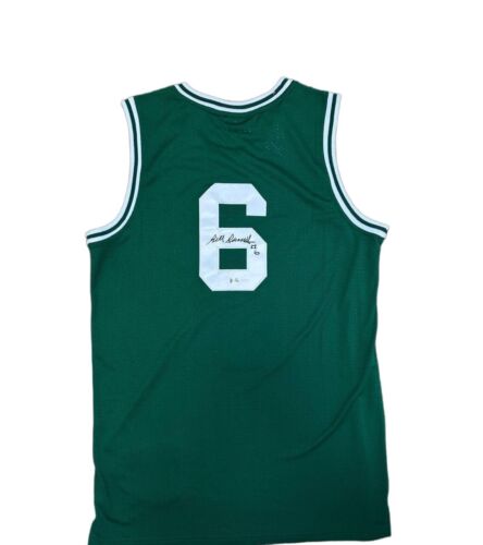 Boston Celtics Bill Russell NBA Signed GREEN Jersey Autographed Beckett COA