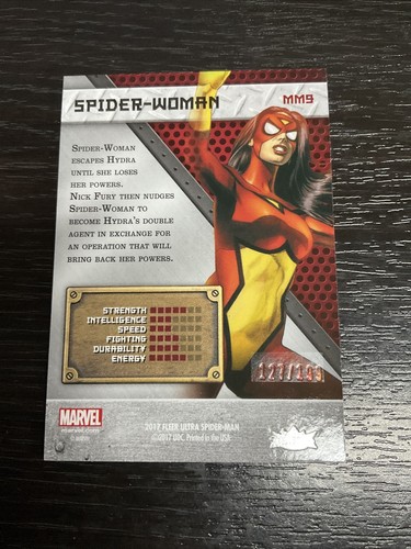 2017 Ultra Marvel Spider-Man Precious Metal Gems Bronze 127/199 Spider-Woman MM9 - Picture 6 of 6