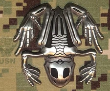 Antique Silver Bone Frog / Navy SEAL Team Challenge Coin /NSW/SWCC/CPO