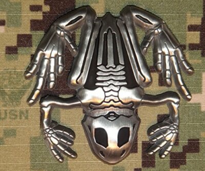 Antique Silver Bone Frog / Navy SEAL Team Challenge Coin /NSW/SWCC/CPO