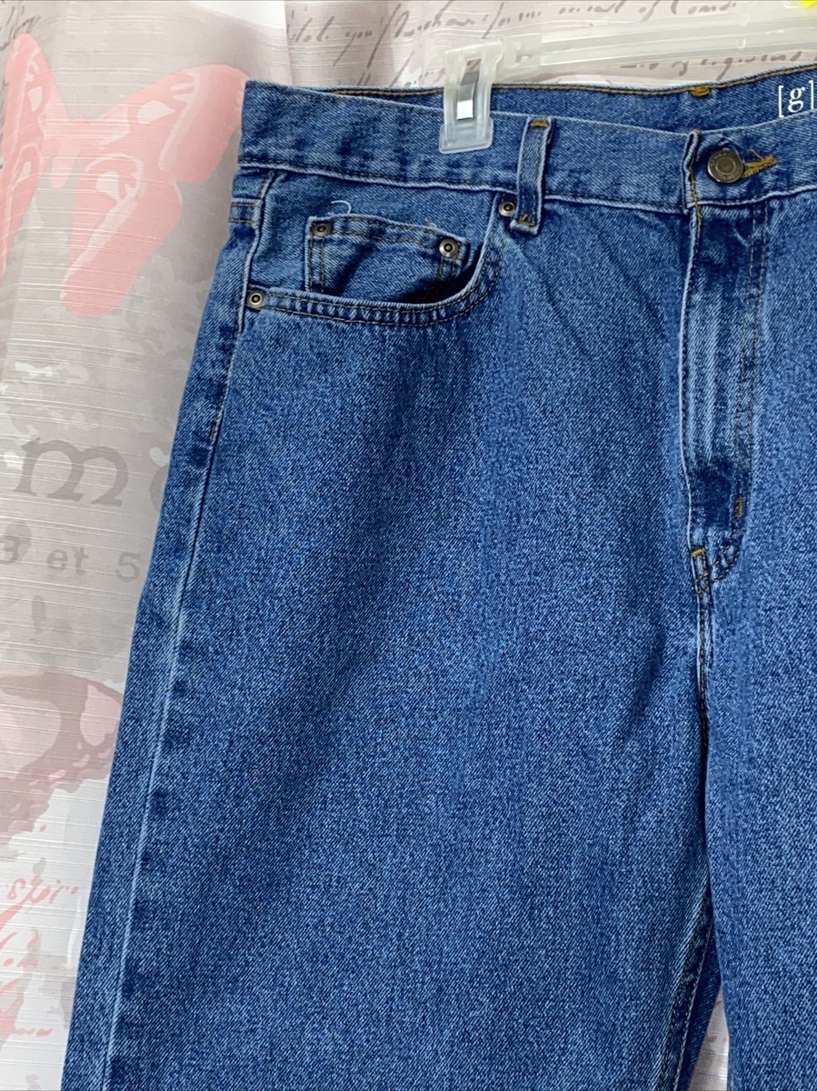 George Men's Regular Fit Mid Wash Straight Leg Denim Blue Jeans