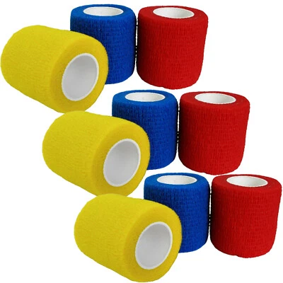 FIGO 9 x Haftbandage Fixierbinde kohäsiv elastische Bandage Verband Binde 4 m x 5 cm