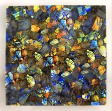 "Tavolino da caffè in pietra labradorite / divano in pietra agata tavolino laterale decorazione– 18"